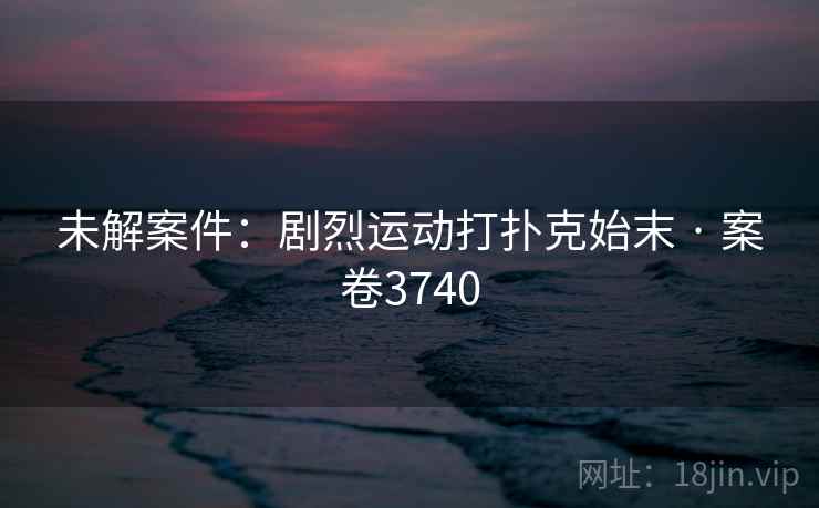 未解案件：剧烈运动打扑克始末 · 案卷3740  第2张