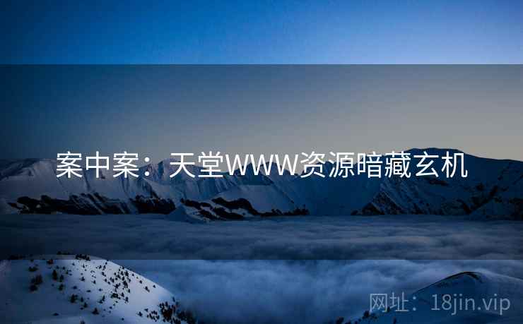 案中案：天堂WWW资源暗藏玄机  第2张